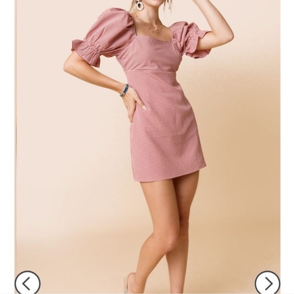 Blue Rain Dresses & Skirts - Red and white gingham mini dress